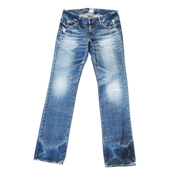 PRPS JAPAN PURPLE Label JEANS Size 28 Y2K Straight Leg Distressed R35 P05 BAS - Picture 1 of 10